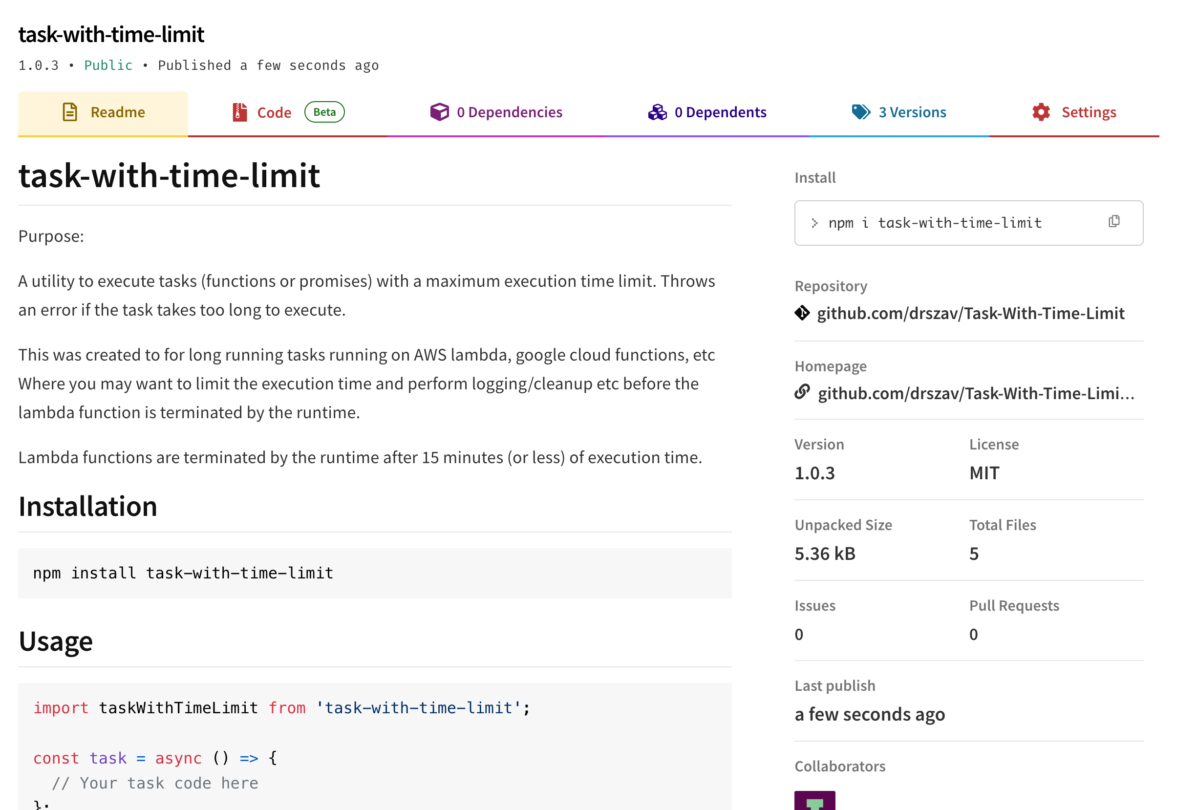 Task With Time Limit